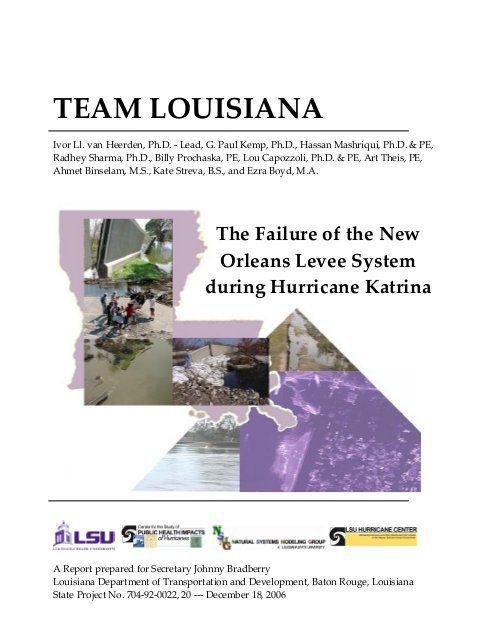 Cover of Team Louisiana: The Failure of the New Orleans Levee System during Hurricane Katrina